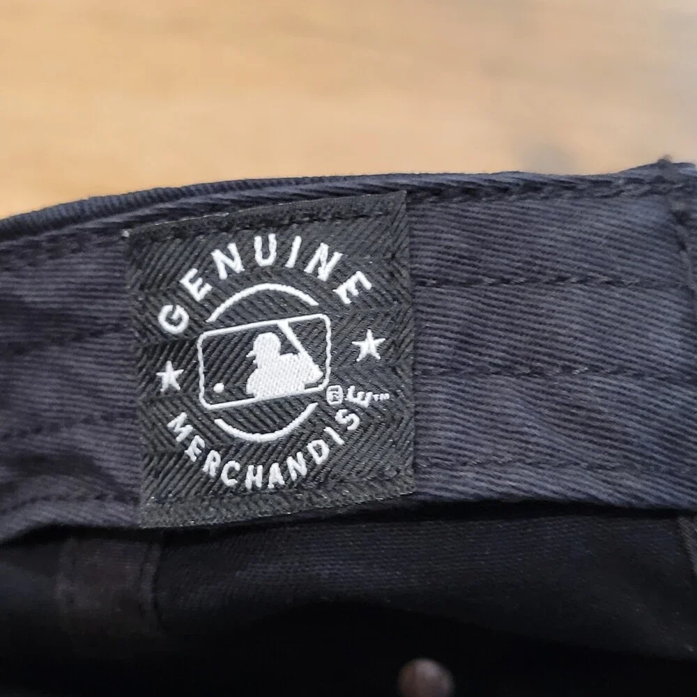 New York Yankees Hat Cap Black On Black Out Logo Cotton Dad 47 Brand Clean Up